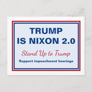 Carte Postale Trump : Nixon 2.0 se tient prêt à la destitution d