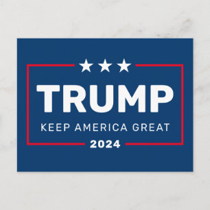 Carte Postale Trump PEUT CHANGER D'ANNÉE À Garder l'Amérique gra