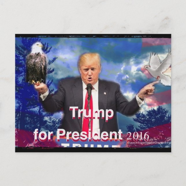 Carte Postale Trump pour le président Eagle & Dove (Devant)