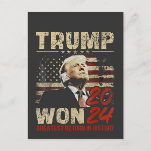 Carte Postale Trump remporte le plus grand retour de l'histoire