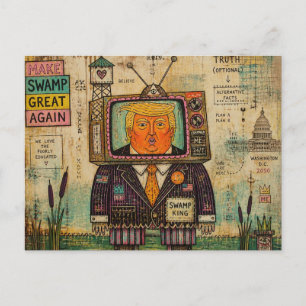 Carte Postale Trump rend les marais à nouveau géniaux Mixed Medi
