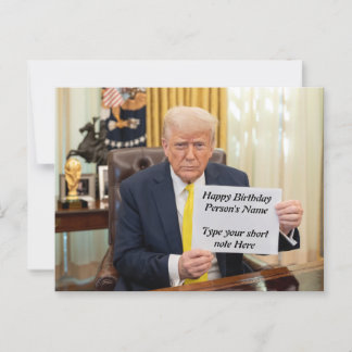 Carte Postale Trump souhaite joyeux anniversaire ou événement