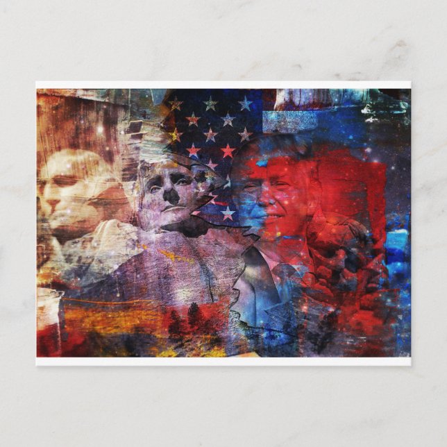 Carte Postale Trump sur le Mont Rushmore (Devant)