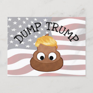 Carte Postale Trump Trump Poop pile "anti-Trump" Humour politiqu