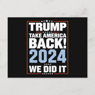 Carte Postale Trump USA Drapeau Président 47 Trump