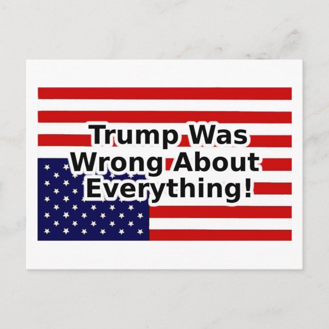 Carte Postale Trump was wrong about everything upside down flag (Devant)