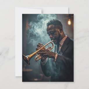 Carte Postale Trumpet de musicien de jazz afro-américain dans le