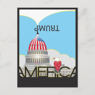 Carte Postale Trumpet et Capitole TRUMP