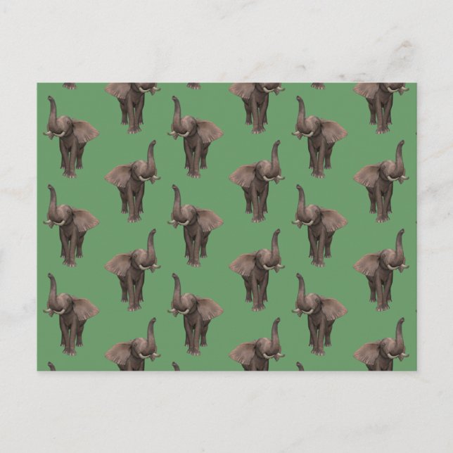 Carte Postale Trumpeting Elephant (Devant)