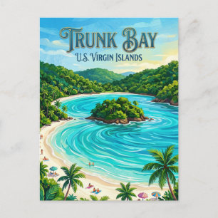 Carte Postale Trunk Bay Îles Vierges des États-Unis