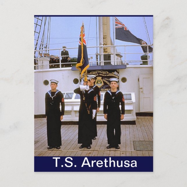 Carte Postale TS Arethusa, Partie Couleur (Devant)