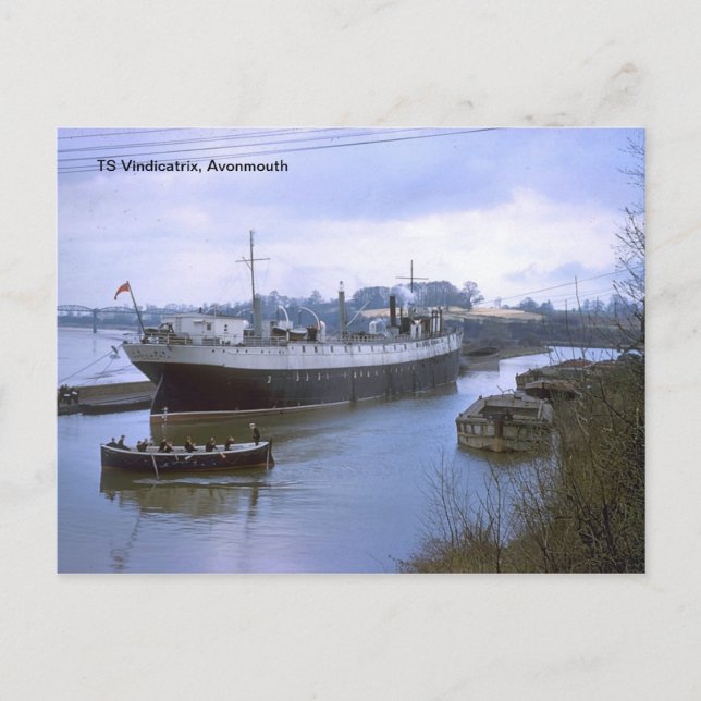 Carte Postale TS Vindicatrix, Avonmouth (Devant)