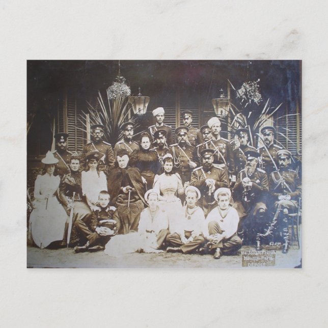 Carte Postale Tsar - GROUPE DE FAMILLE ROMANOV - Russie #086 (Devant)