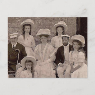 Carte Postale Tsarina de Russie avec OTMA et royaume d'Angleterr