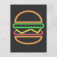 Tshirt Burger Neon - Classic 80s Retro