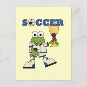 Carte Postale Tshirts de football de grenouille et cadeaux