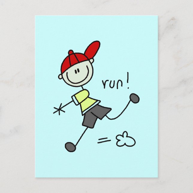 Carte Postale Tshirts et cadeaux de course de baseball (Devant)