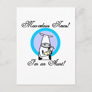 Carte Postale Tshirts et cadeaux de la nouvelle tante Moo-velous