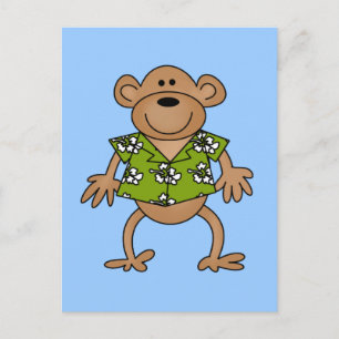 Carte Postale Tshirts et cadeaux de singes hawaïens tropicaux