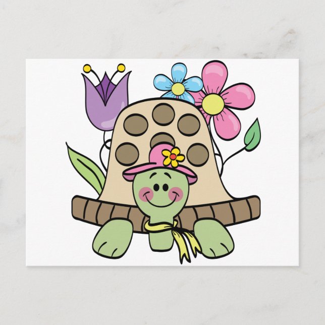 Carte Postale Tshirts et cadeaux de tortue printanière (Devant)