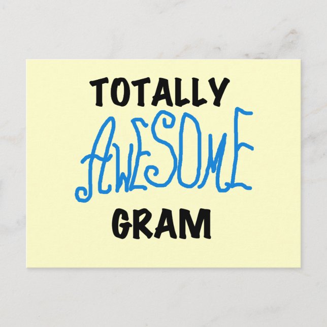 Carte Postale Tshirts et cadeaux Gram Blue totalement géniaux (Devant)