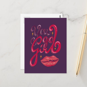 Carte Postale Tu Assures Fille – Citation pour Booster la Confia