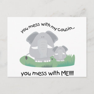 Carte Postale Tu bats avec mon cousin, tu bats avec moi