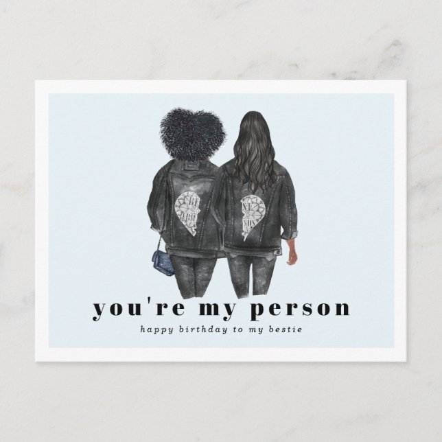 Carte Postale Tu es ma personne | Anniversaire de mon meilleur a (Devant)
