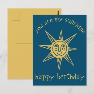 Carte Postale Tu es mon soleil JOUER ANNIVERSAIRE PERSONNALISÉ