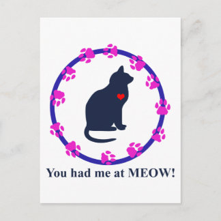 Carte Postale Tu M'As Eu à Meow !
