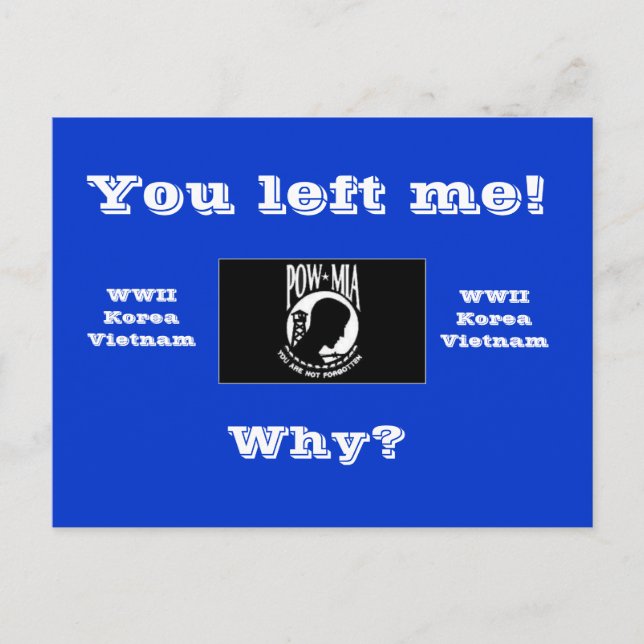 Carte Postale Tu m'as laissé ! (Devant)