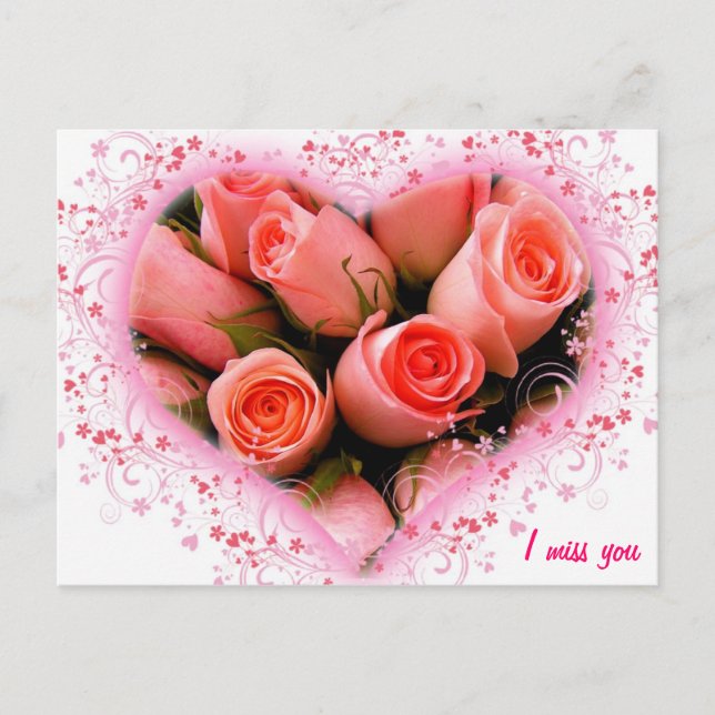 Carte Postale Tu me manques (Devant)