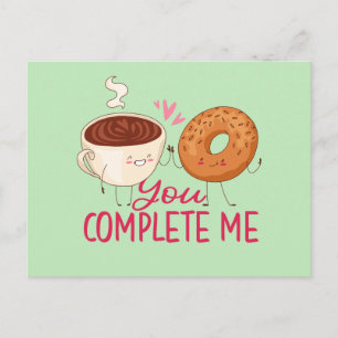 Carte Postale Tu me parles mignonne Donut drôle Saint Valentin