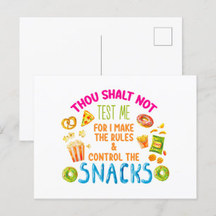 Carte Postale Tu Ne Me Testeras Pas Car Je Fais Les Règles