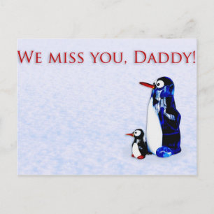 Carte Postale Tu nous manques, papa.