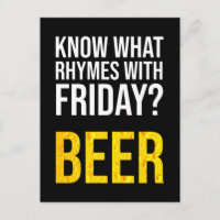 Tu Sais Avec Quoi Rhymes Vendredi ? Bière