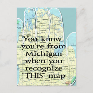 Carte Postale Tu sais que tu viens du Michigan quand