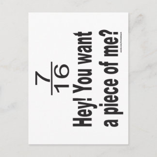 CARTE POSTALE TU VEUX UN MORCEAU DE MOI T-SHIRT