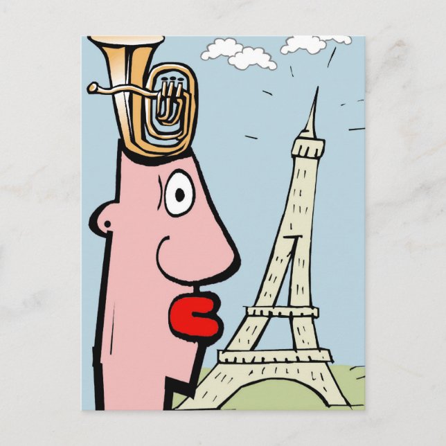 Carte Postale Tuba Head À Paris (Devant)