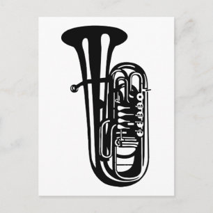 Carte Postale Tuba instrument de musique - Musiciens concepteurs