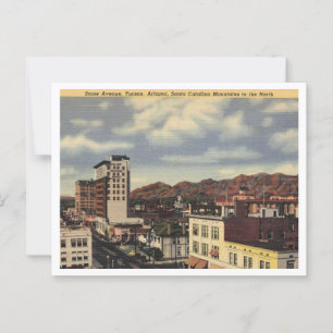 Carte Postale Tucson AZ, Vue aérienne Stone Ave, Inspiré Vintage