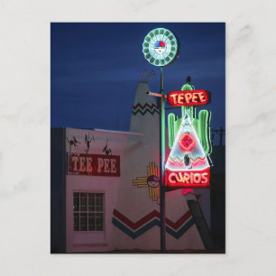 Carte Postale Tucumcari ce soir. TeePee Curios. Route 66
