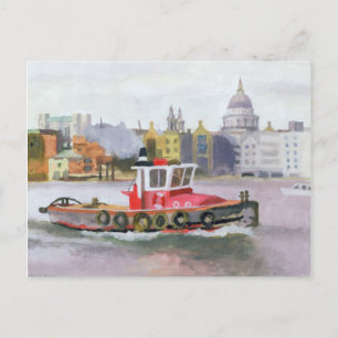Carte Postale Tug rouge passant St. Pauls 1996