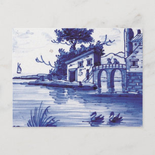 Carte Postale Tuile bleue traditionnelle néerlandaise