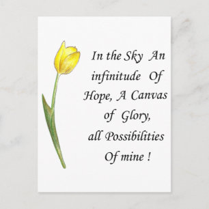 Carte Postale Tulipe jaune