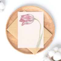 Tulipe rose et blanche - Art Vintage