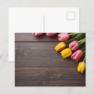 Carte Postale Tulipes de printemps pour la Saint Valentin