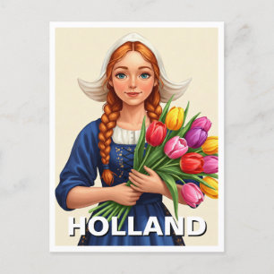 Carte Postale Tulipes néerlandaises Hollande Pays-Bas