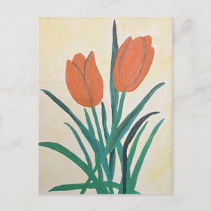 Carte Postale Tulipes orange