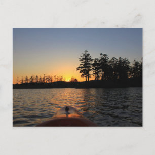 Carte Postale Tully Lake Sunset Kayak Royalston MA